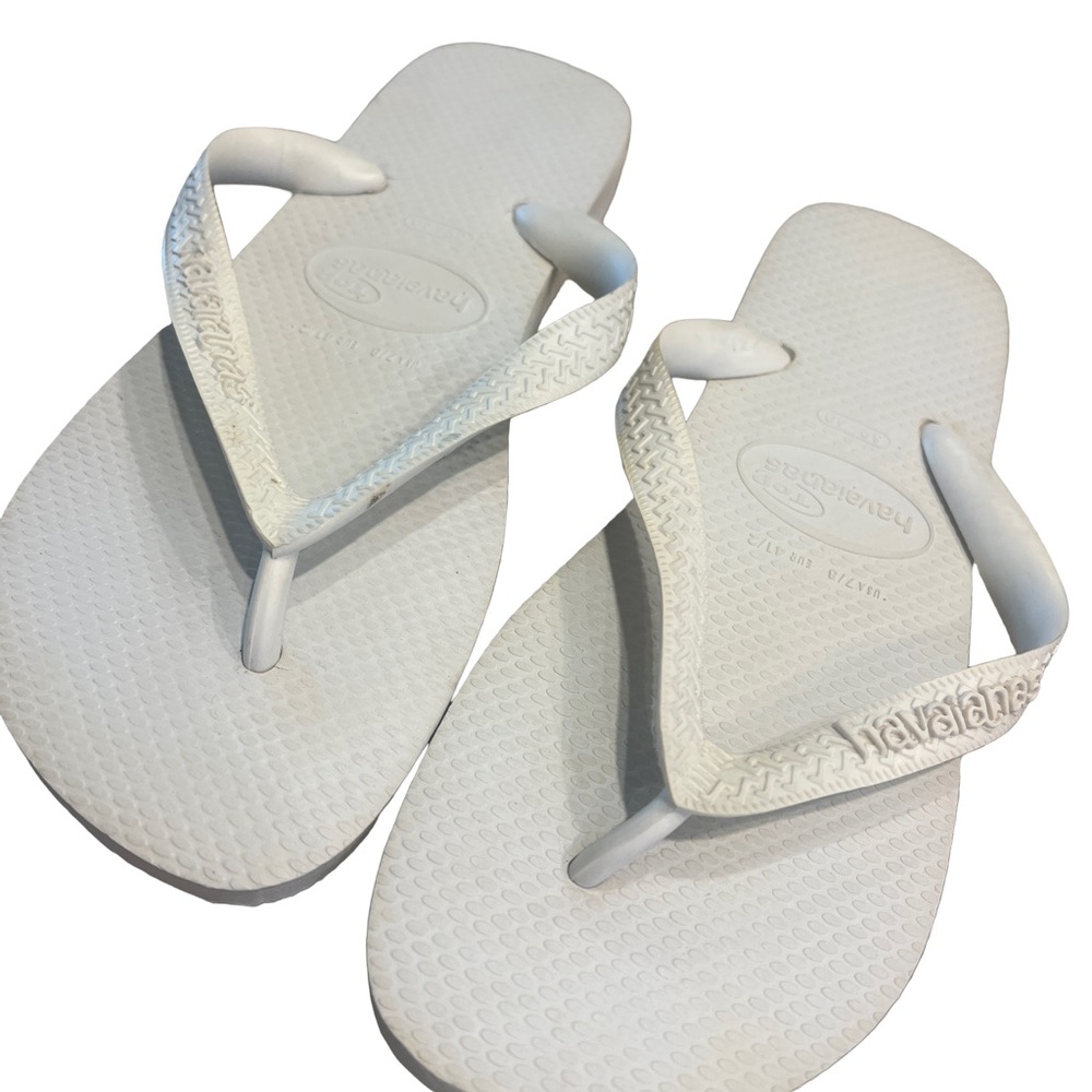 Havaianas Brazil White Slim Flip Flops for Women